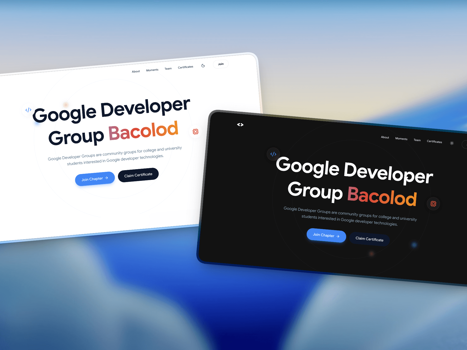 GDG Bacolod Community Platform - Web Development project thumbnail