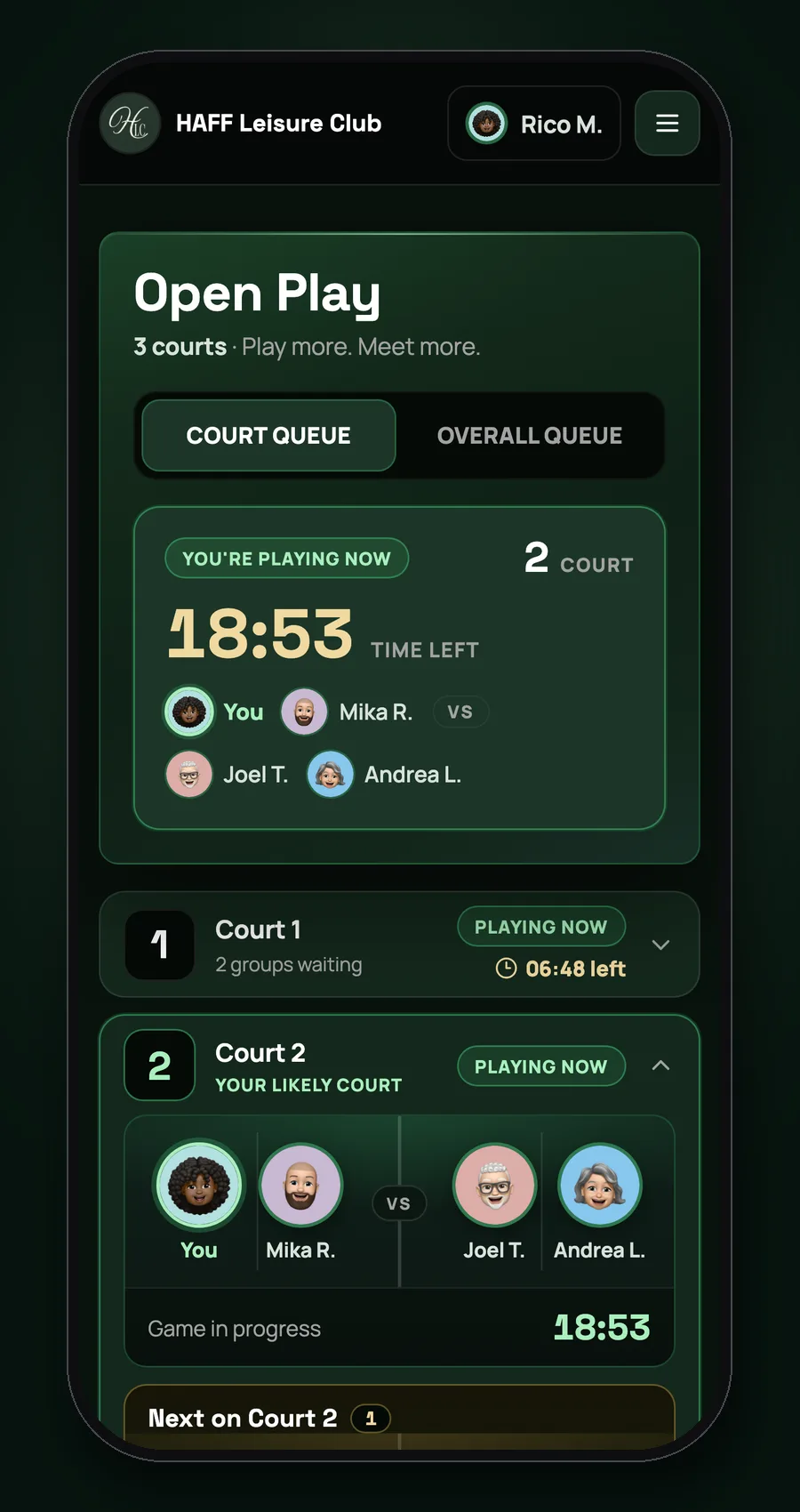 Your game on your phone screen